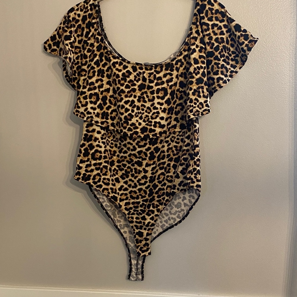 Charlotte Russe Animal Print Bodysuit